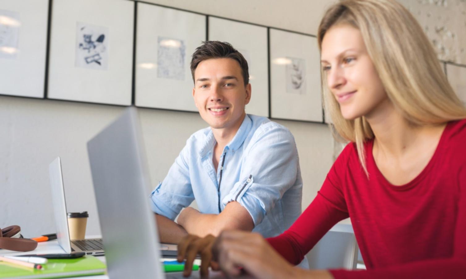 Financial planning workspace with charts and documents